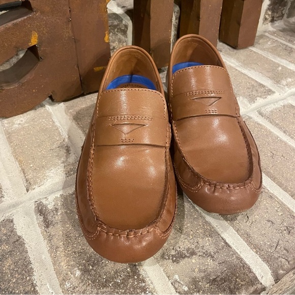 Men's Clarks Brown Leather Driving Loafers Size 8.5 - Picture 1 of 8